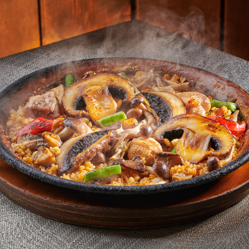 スペイン産きのこのパエリア 青山 久能 鷹匠 沼津 スペイン料理のサングリア